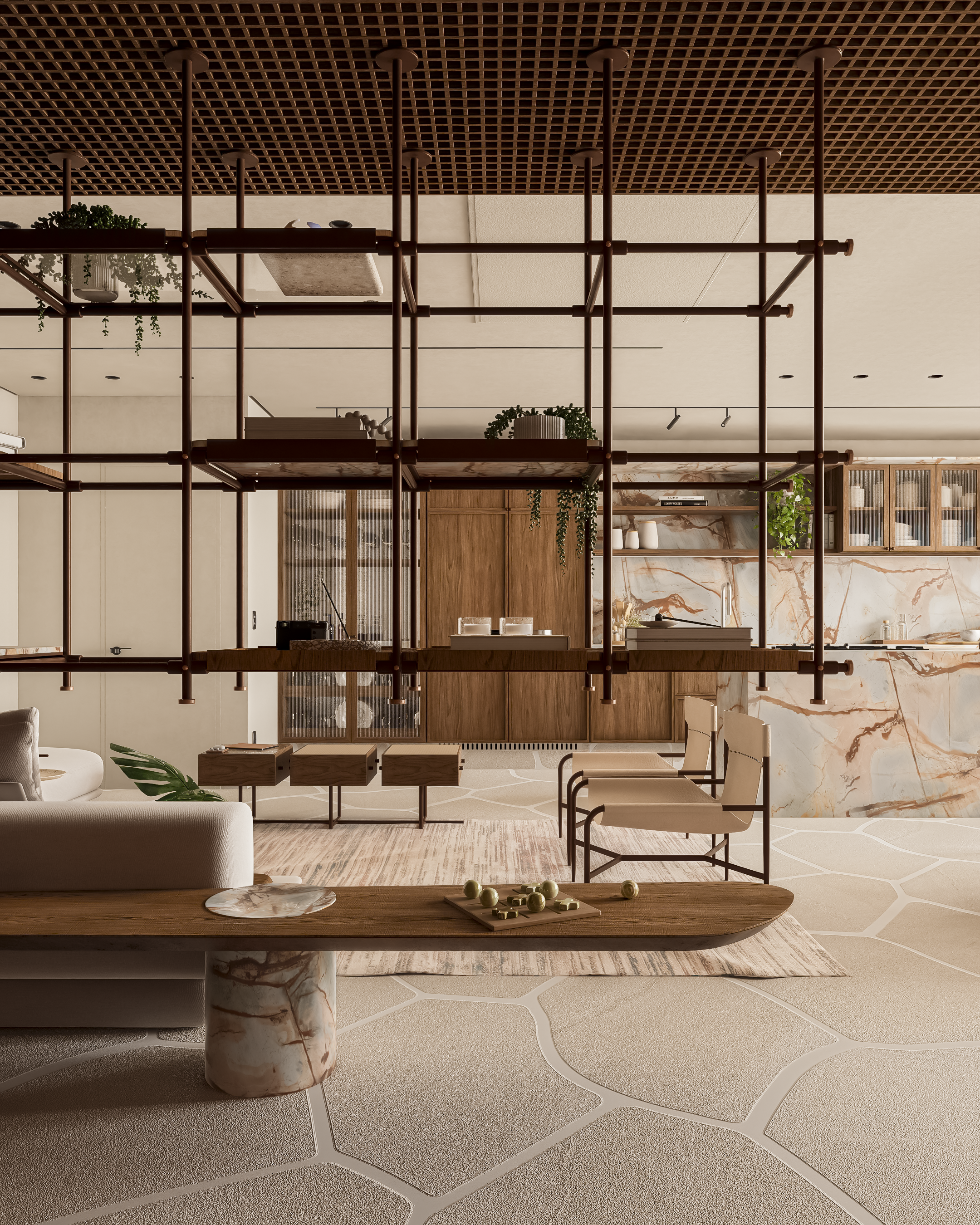 PROJETO DE ARQUITETURA DE INTERIORES DO APARTAMENTO PEDRAS ESCRITÓRIO DE ARQUITETURA PLANU ARQUITETOS EM SÃO JOSÉ DOS CAMPOS, SJC