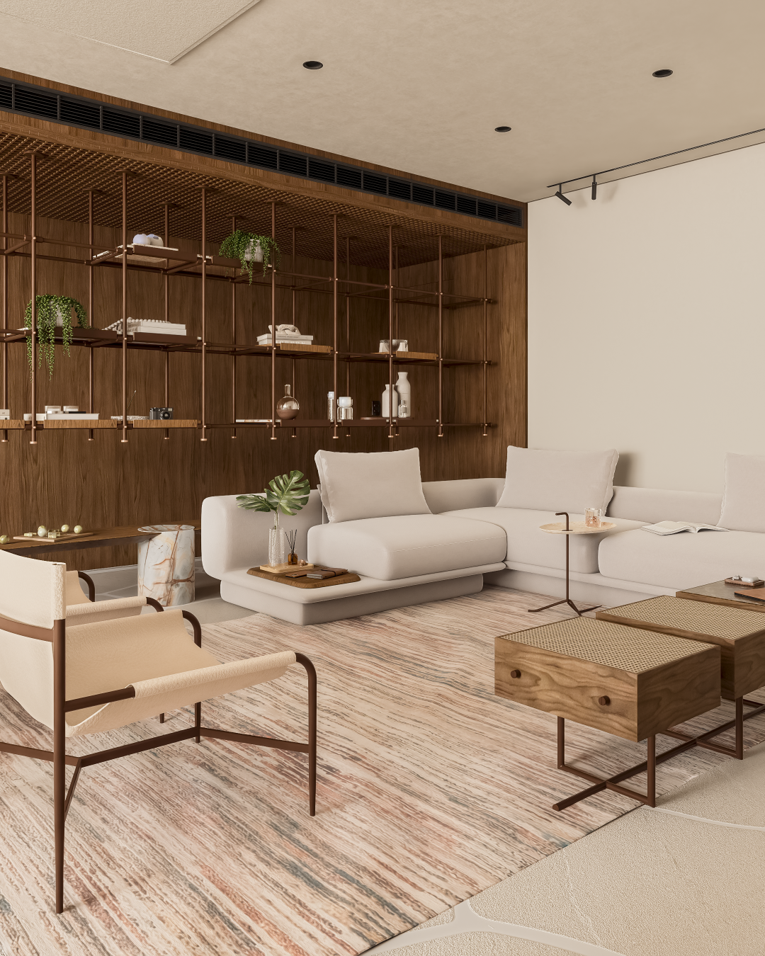 Apartamento Pedras | São José dos Campos | Planu Arquitetos

O Apartamento Pedras é um projeto de interiores com conceito integrado, que valoriza a conexão entre os ambientes e a fluidez espacial. Localizado em São José dos Campos, o apartamento apresenta uma paleta de materiais naturais, como madeira, pedra e tecidos em tons neutros, criando uma atmosfera acolhedora e sofisticada. A composição dos espaços integra cozinha, sala de jantar e estar, promovendo o convívio e a sensação de amplitude.

Os grandes panos de vidro permitem a entrada abundante de luz natural, que ressalta a textura dos materiais e o desenho do mobiliário. Destaque para o piso com paginação orgânica que remete a pedras naturais, reforçando o conceito do projeto. O mobiliário assinado e a marcenaria sob medida trazem funcionalidade e leveza, criando um ambiente contemporâneo e atemporal. 